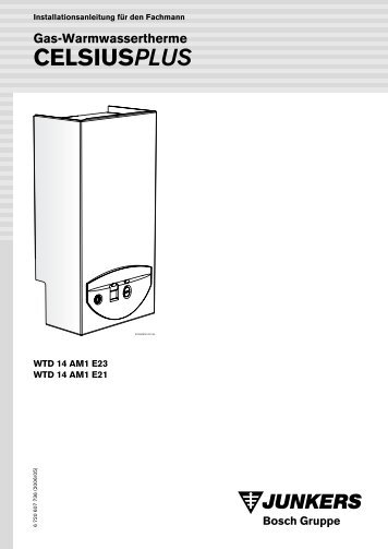 Gas-Warmwassertherme CELSIUSPLUS - Junkers Kundendienst