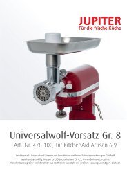 Produktkatalog 2012 - Jupiter Küchenmaschinen GmbH