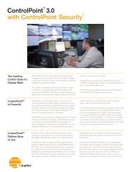 ControlPoint Security Data Sheet - Jupiter Systems