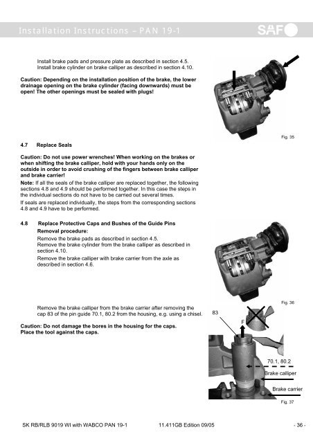 Maintenance and Repair Manual for SAF Disc ... - Jupojos technika