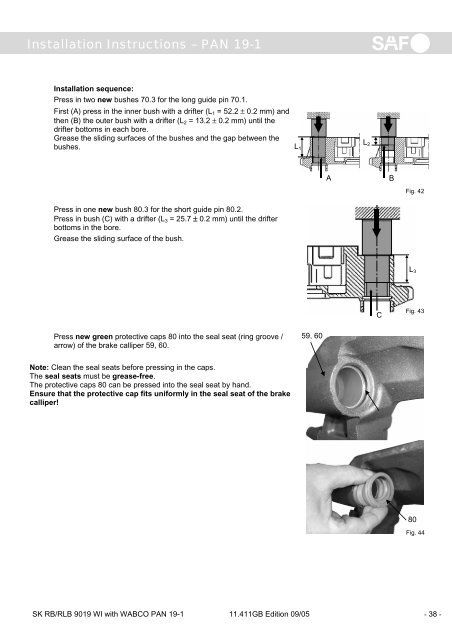 Maintenance and Repair Manual for SAF Disc ... - Jupojos technika