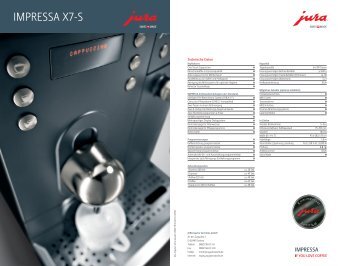 IMPRESSA X7-S - JURA Kaffeemaschinen
