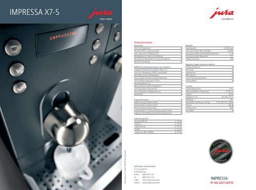 IMPRESSA X7 S JURA Kaffeemaschinen