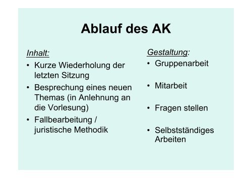 AK 1 (Wiederholung)