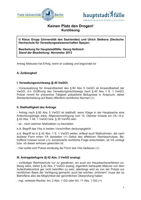 Kurzlösung (pdf)