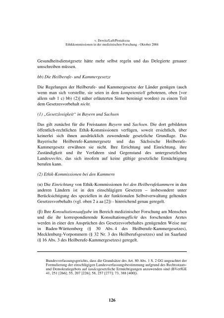 Ethik-Kommissionen in der medizinischen Forschung - Fachbereich ...