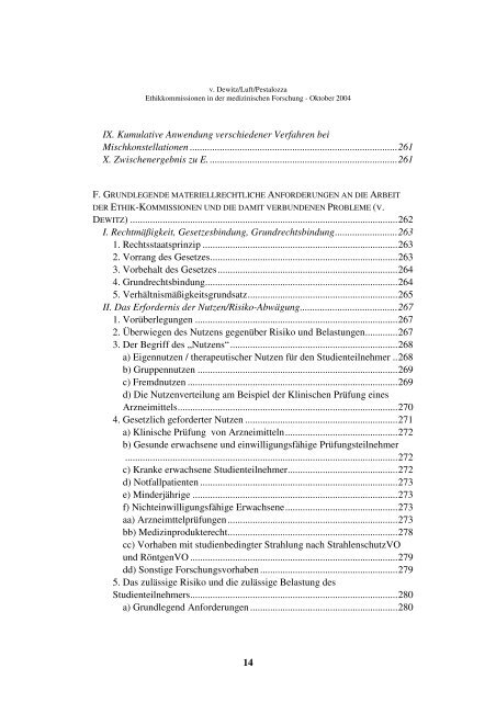 Ethik-Kommissionen in der medizinischen Forschung - Fachbereich ...