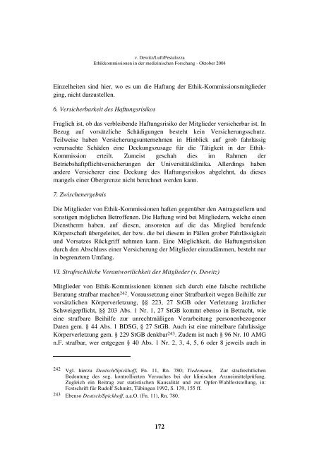 Ethik-Kommissionen in der medizinischen Forschung - Fachbereich ...