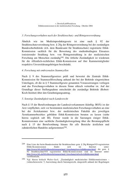 Ethik-Kommissionen in der medizinischen Forschung - Fachbereich ...