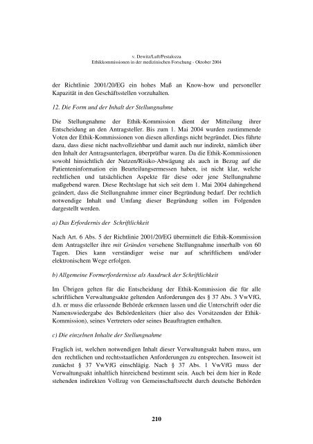 Ethik-Kommissionen in der medizinischen Forschung - Fachbereich ...