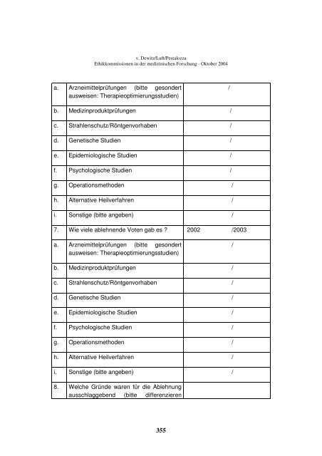 Ethik-Kommissionen in der medizinischen Forschung - Fachbereich ...