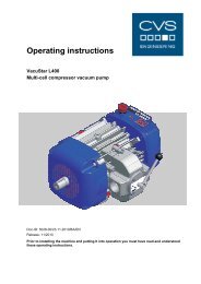 Operating instructions - CVS Engineering - Compressors