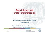 BegrÃ¼ÃŸung und erste Informationen - Rechtswissenschaftliche FakultÃ¤t