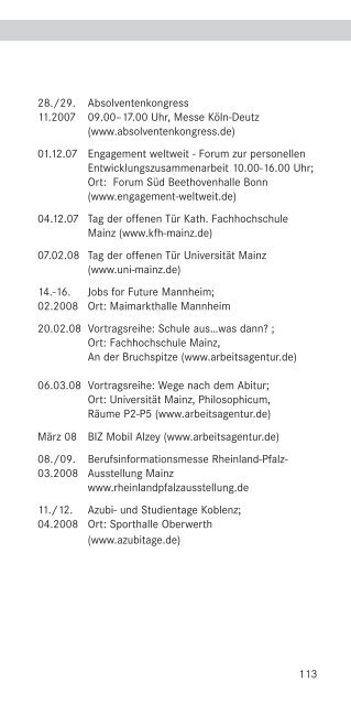 Wintersemester 2007/2008 - Johannes Gutenberg-UniversitÃ¤t Mainz