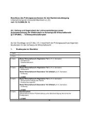 Studienplan Schwerpunkt - Jura - UniversitÃ¤t Mannheim