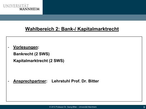 PrÃ¤sentation zum Schwerpunktbereichsstudium - Jura - UniversitÃ¤t ...