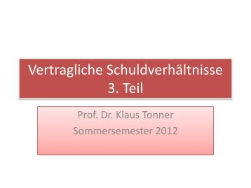 Die Powerpoint-PrÃ¤sentation Vertragliche SchuldverhÃ¤ltnisse Teil 3 ...