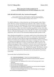 Kolloquium Staatsrecht Sommer 2013 -- Thema 3 (Art. 3 GG)