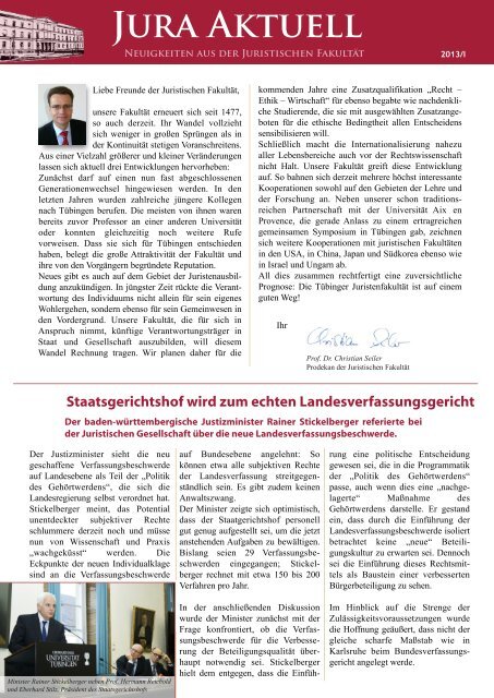 Jura aktuell 2013-I.pdf - Juristische FakultÃ¤t