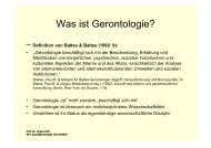 Was ist Gerontologie? - Jurgenwolf.de