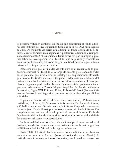 Fondo Editorial - Instituto de Investigaciones JurÃ­dicas - UNAM