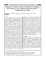 chemical synovectomy of the knee in rabbits - jurnalulpediatrului.ro