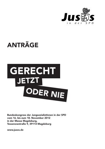 Antragsbuch des Jusos Bundeskongresses 2012