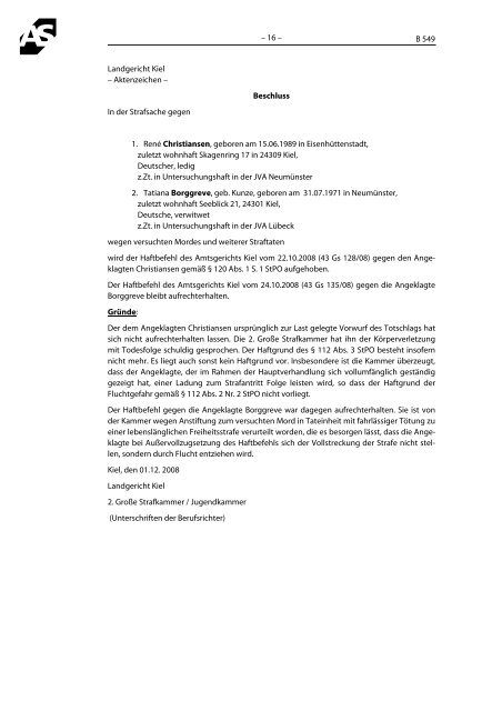 Klausuren fÃ¼r das 2. Examen B 549 LÃ¶sung ... - Justament