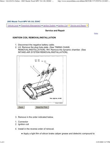 ignition coil removal/installation - JustAnswer