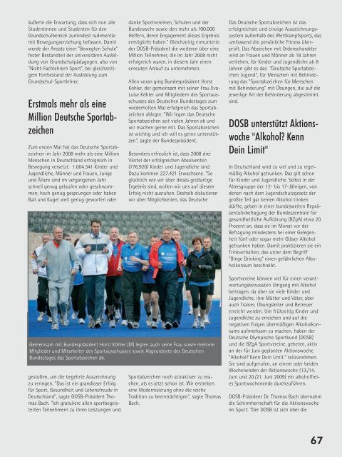 Ausgabe 3/2009 - Deutsche Olympische Gesellschaft