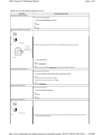 Page 1 of 4 2001 Lincoln LS Workshop Manual 1/4/2009 http://www ...