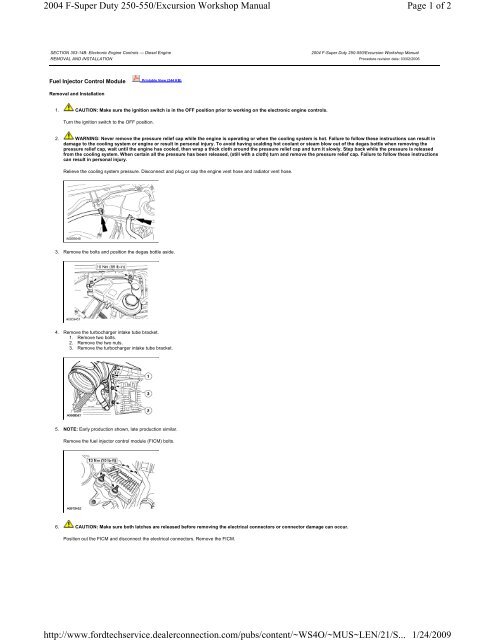 Page 1 of 2 2004 F-Super Duty 250-550/Excursion Workshop ...