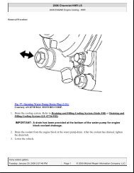 Fig. 57: Opening Water Pump Drain Plug - JustAnswer