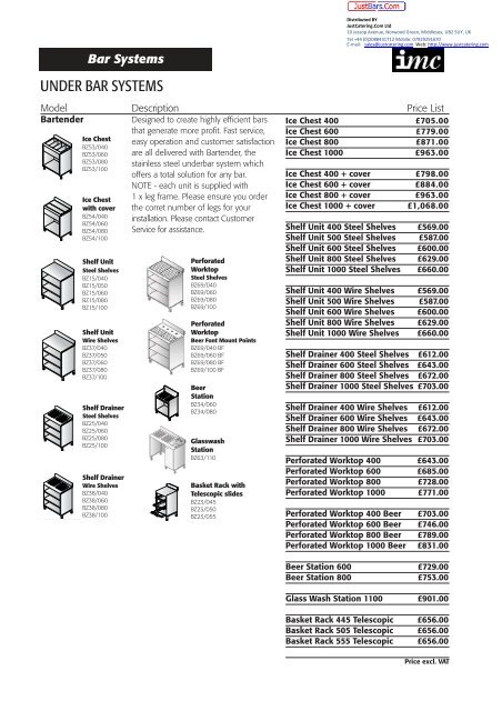 Bar Price List.pdf - Just Bars