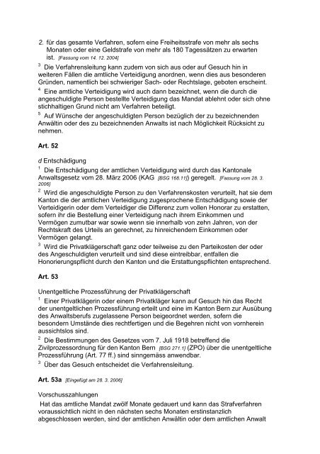 Gesetz über das Strafverfahren (StrV) - Justiz - Kanton Bern