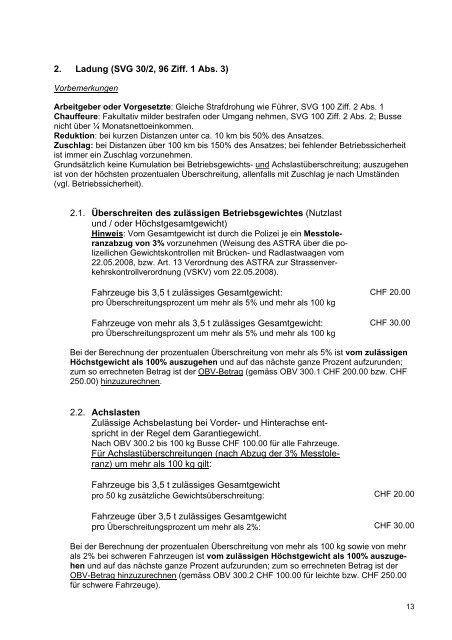 Richtlinien für die Strafzumessung Recommandations quant à la ...