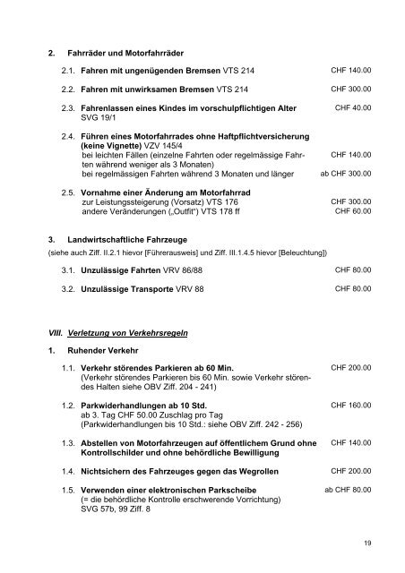 Richtlinien für die Strafzumessung Recommandations quant à la ...