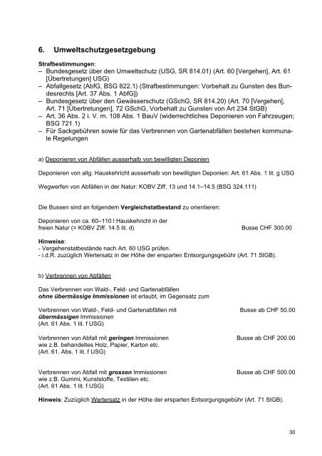 Richtlinien für die Strafzumessung Recommandations quant à la ...