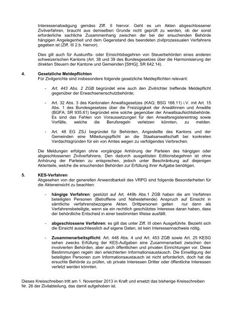 Kreisschreiben Nr. 2 (a26) Akteneinsicht Word-Vorlage - Justiz