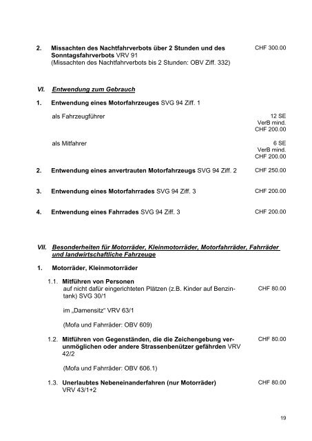 Richtlinien für die Strafzumessung 2014 (VBRS vom 22.11.2013)