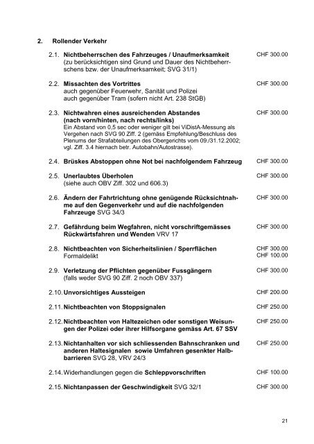 Richtlinien für die Strafzumessung 2014 (VBRS vom 22.11.2013)