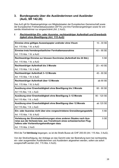 Richtlinien für die Strafzumessung 2014 (VBRS vom 22.11.2013)