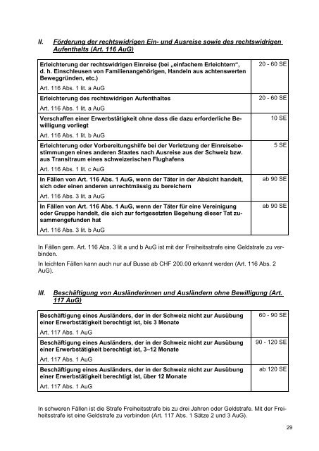 Richtlinien für die Strafzumessung 2014 (VBRS vom 22.11.2013)