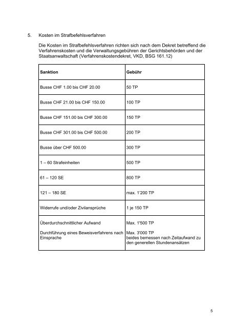 Richtlinien für die Strafzumessung 2014 (VBRS vom 22.11.2013)