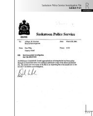 Saskatoon Police Service Investigation File