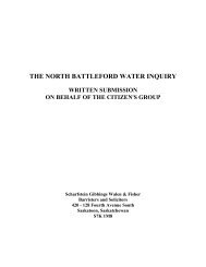 the north battleford water inquiry - Government of Saskatchewan