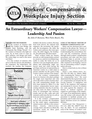 Workers Comp.qxd - The American Association for Justice