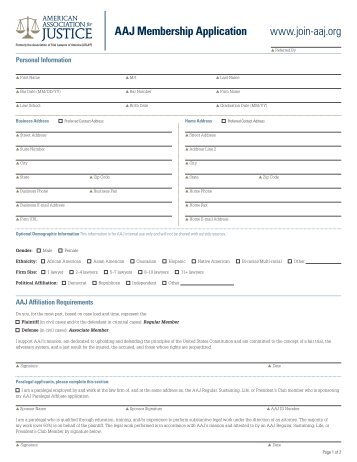 Membership Application - American Association for Justice