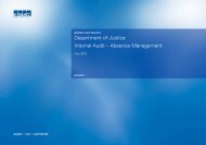 Department of Justice Internal Audit â Absence Management