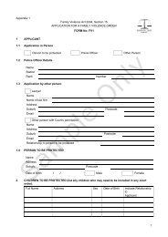 Application for a Family Violence Order